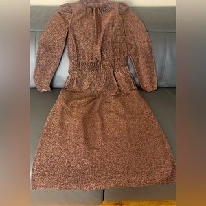 Ryegrass rose gold sparkle maxi dress